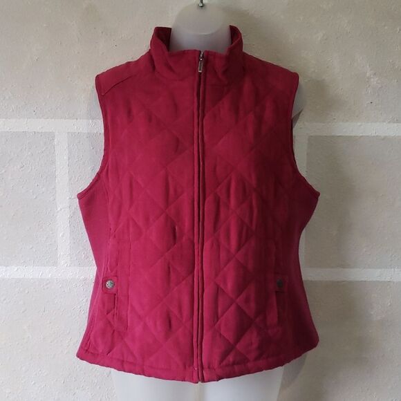 Croft and Barrow Super Soft Maroon Vest - Picture 1 of 6